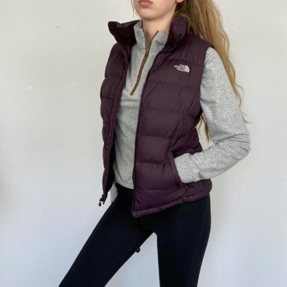 Vintage The North Face 700 Down Puffer Vest Purple Women's Size S - Picture 8 of 10